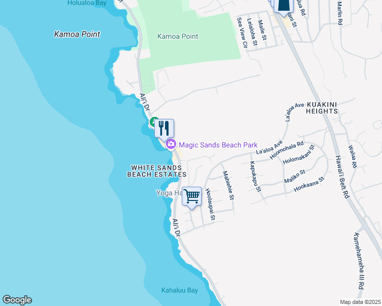 map of restaurants, bars, coffee shops, grocery stores, and more near 77-6469 Alii Drive in Kailua-Kona