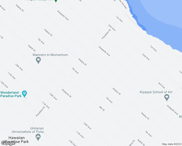map of restaurants, bars, coffee shops, grocery stores, and more near 15-1782 Hialoa Street in Keaau