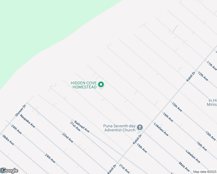 map of restaurants, bars, coffee shops, grocery stores, and more near 15-1424 Lokelani Avenue in Keaau