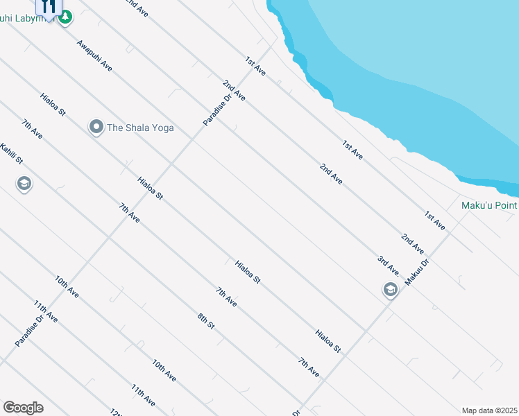 map of restaurants, bars, coffee shops, grocery stores, and more near 15-1818 Awapuhi Avenue in Keaau