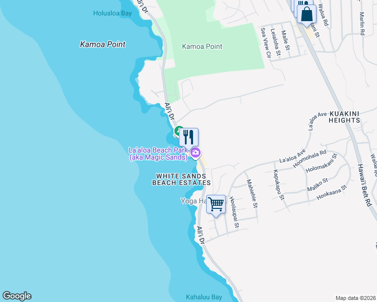 map of restaurants, bars, coffee shops, grocery stores, and more near 775452 Ali‘i Drive in Kailua-Kona