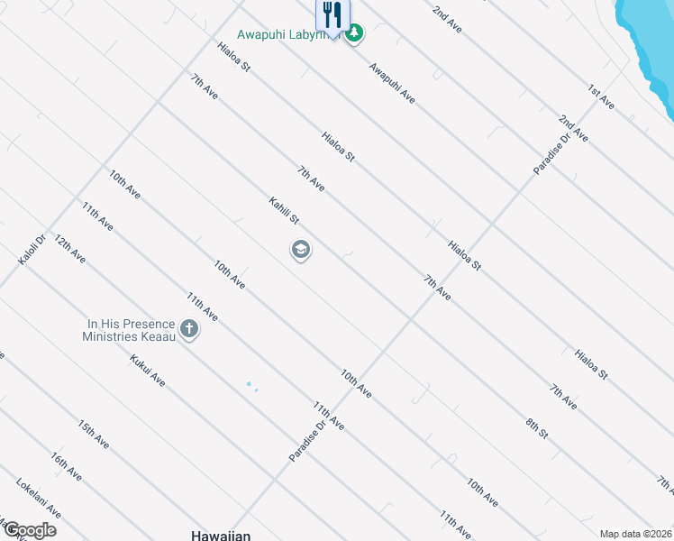 map of restaurants, bars, coffee shops, grocery stores, and more near 15-1680 8th Avenue in Keaau