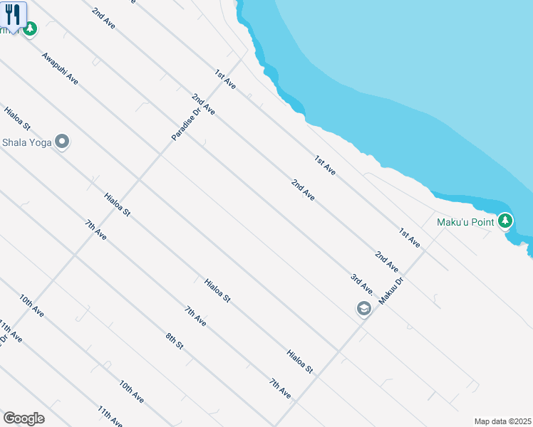map of restaurants, bars, coffee shops, grocery stores, and more near 15-1846 3rd Avenue in Keaau