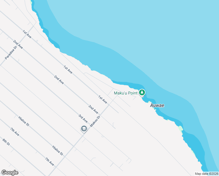 map of restaurants, bars, coffee shops, grocery stores, and more near 15-1060 Ala Heiau Road in Keaau