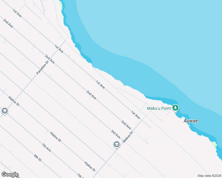 map of restaurants, bars, coffee shops, grocery stores, and more near 15-1850 Beach Road in Keaau