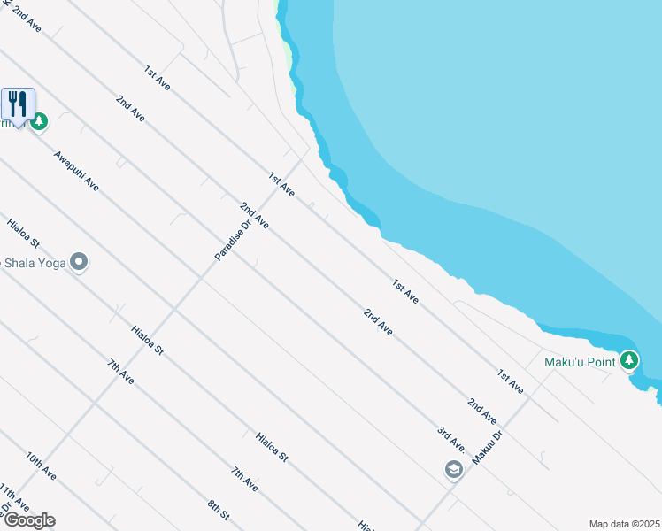 map of restaurants, bars, coffee shops, grocery stores, and more near 15-1813 2nd Avenue in Keaau