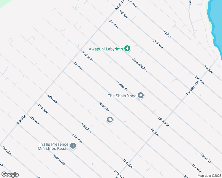map of restaurants, bars, coffee shops, grocery stores, and more near 15-1633 7th Avenue in Keaau