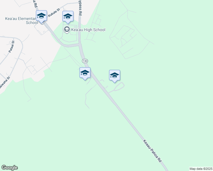 map of restaurants, bars, coffee shops, grocery stores, and more near 16-873 Keaau-Pahoa Road in Hilo