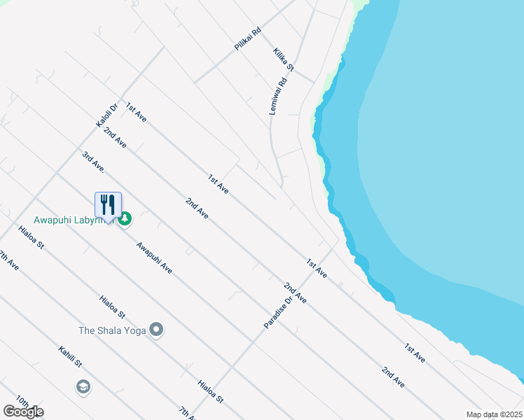 map of restaurants, bars, coffee shops, grocery stores, and more near 15-1681 1st Avenue in Keaau