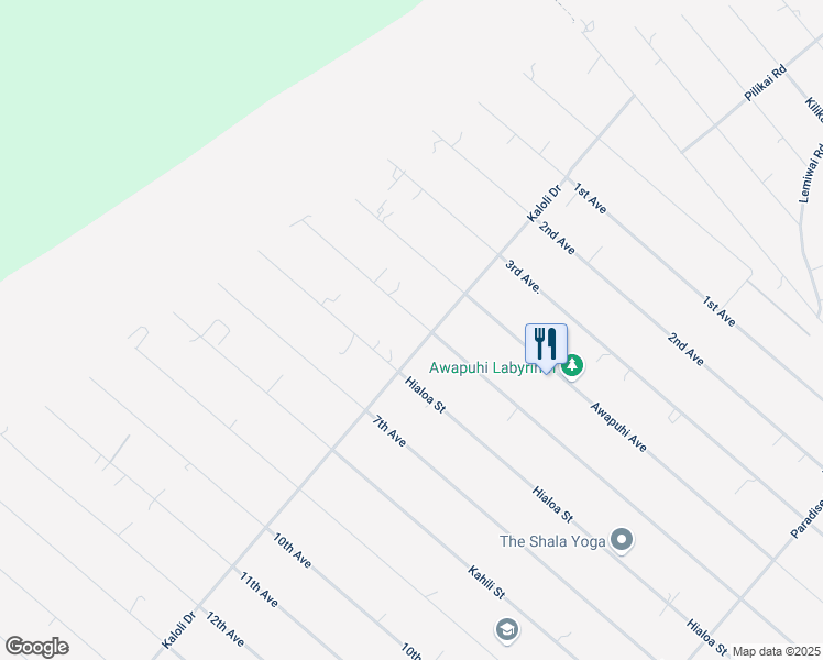 map of restaurants, bars, coffee shops, grocery stores, and more near 15-1522 5th Avenue in Keaau