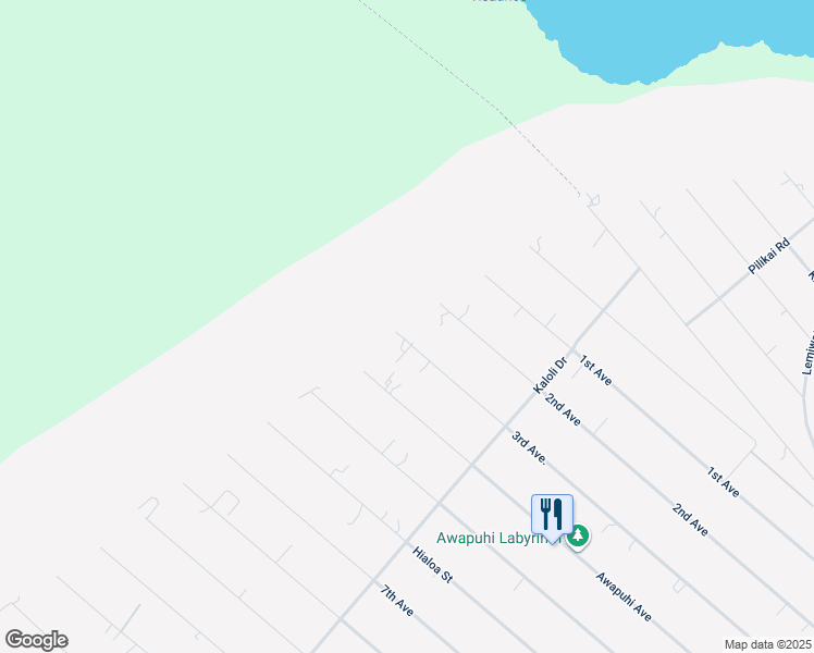 map of restaurants, bars, coffee shops, grocery stores, and more near 15-1455 3rd Avenue in Keaau