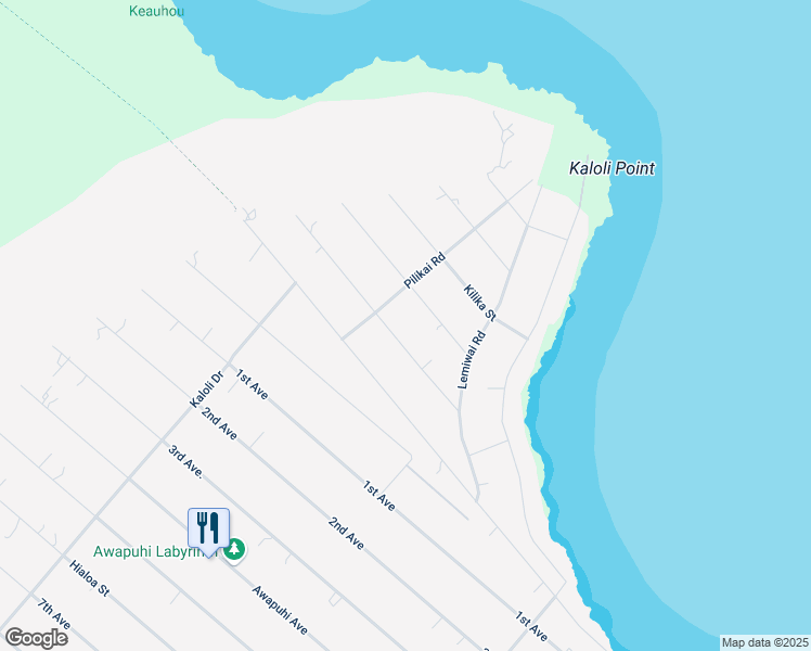 map of restaurants, bars, coffee shops, grocery stores, and more near 15-1089 Ama U Road in Keaau