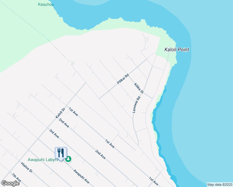 map of restaurants, bars, coffee shops, grocery stores, and more near 15-1089 Ama U Road in Keaau