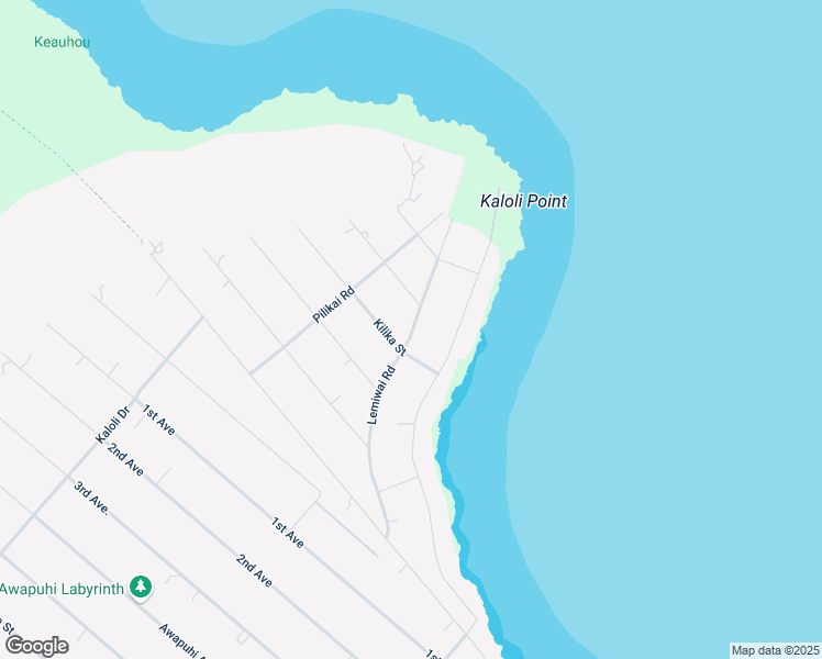 map of restaurants, bars, coffee shops, grocery stores, and more near 15-1081 Kilika Street in Keaau