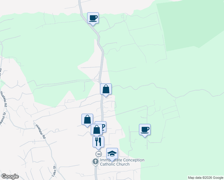 map of restaurants, bars, coffee shops, grocery stores, and more near 75-5799 Mamalahoa Highway in Holualoa