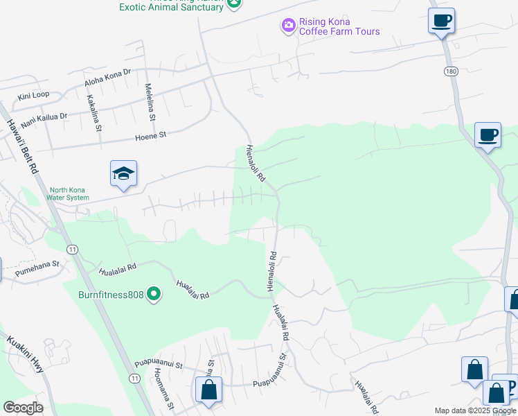 map of restaurants, bars, coffee shops, grocery stores, and more near 75-420 Pia Place in Kailua-Kona