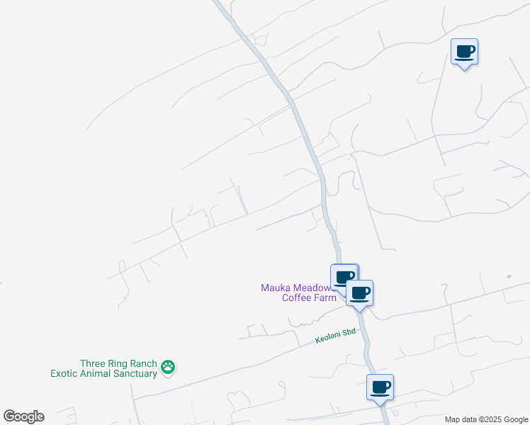 map of restaurants, bars, coffee shops, grocery stores, and more near 75-938 Hiona Street in Holualoa