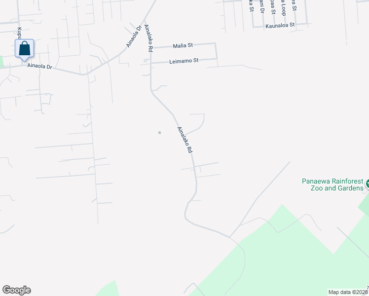 map of restaurants, bars, coffee shops, grocery stores, and more near 400 Ainalako Road in Hilo