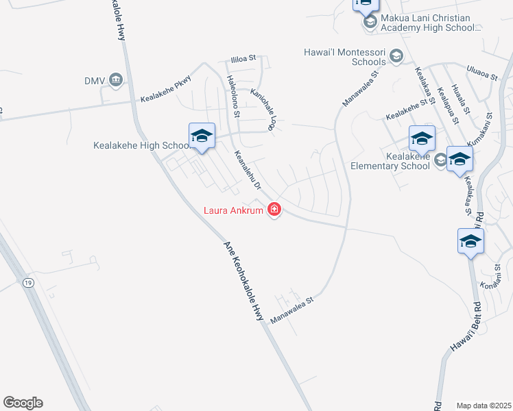 map of restaurants, bars, coffee shops, grocery stores, and more near 5210 Keanalehu Drive in Kailua-Kona