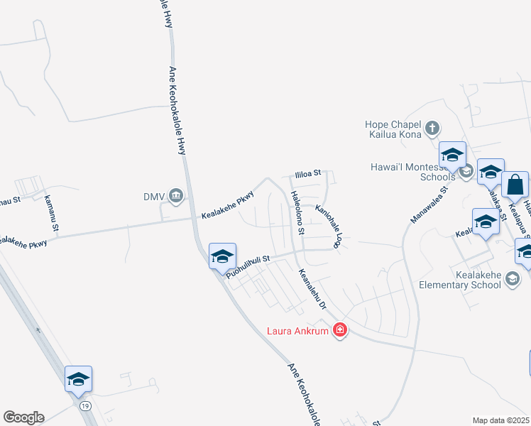map of restaurants, bars, coffee shops, grocery stores, and more near 74-5104 Uhiuhi Place in Kailua-Kona
