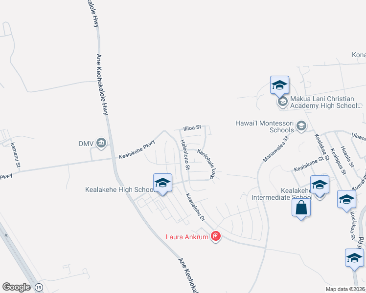 map of restaurants, bars, coffee shops, grocery stores, and more near 74-5092 Haleolono Street in Kailua-Kona