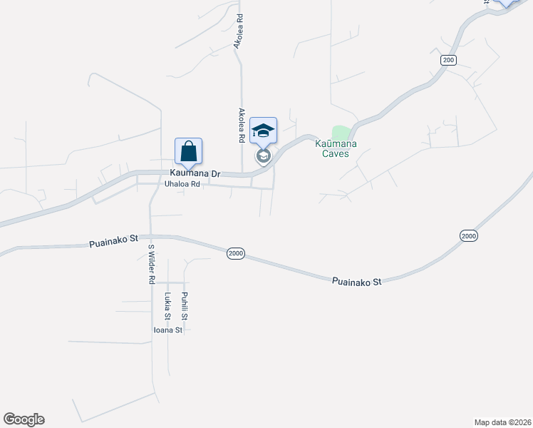 map of restaurants, bars, coffee shops, grocery stores, and more near 101 Kilua Road in Hilo