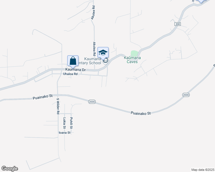 map of restaurants, bars, coffee shops, grocery stores, and more near 101 Kilua Road in Hilo