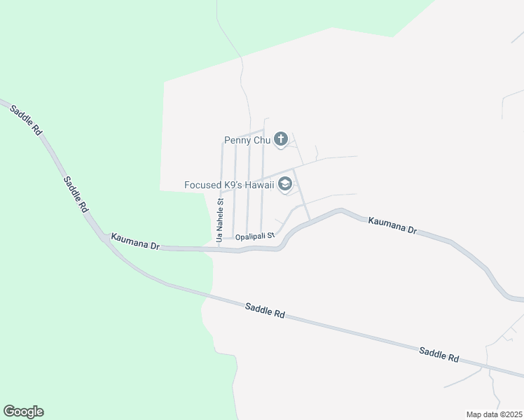 map of restaurants, bars, coffee shops, grocery stores, and more near 25-110 Pukana la Street in Hilo