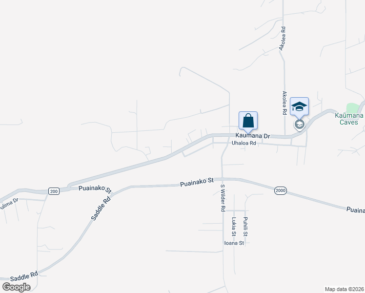map of restaurants, bars, coffee shops, grocery stores, and more near 2101 State Route 200 in Hilo