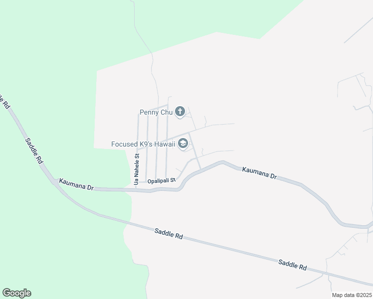 map of restaurants, bars, coffee shops, grocery stores, and more near 25-2561 Nolemana Street in Hilo