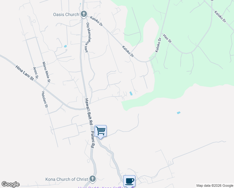 map of restaurants, bars, coffee shops, grocery stores, and more near 73-1312 Onaona Drive in Kailua-Kona