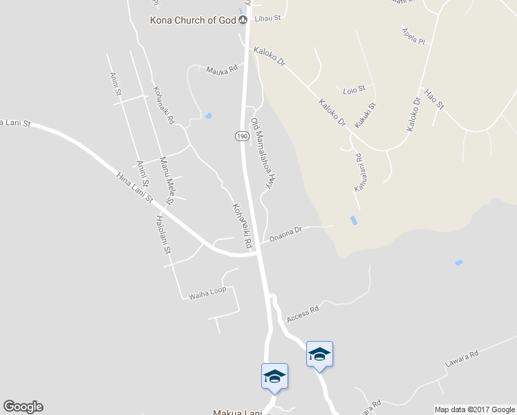 map of restaurants, bars, coffee shops, grocery stores, and more near 73-4706 Old Mamalahoa Highway in Kailua-Kona