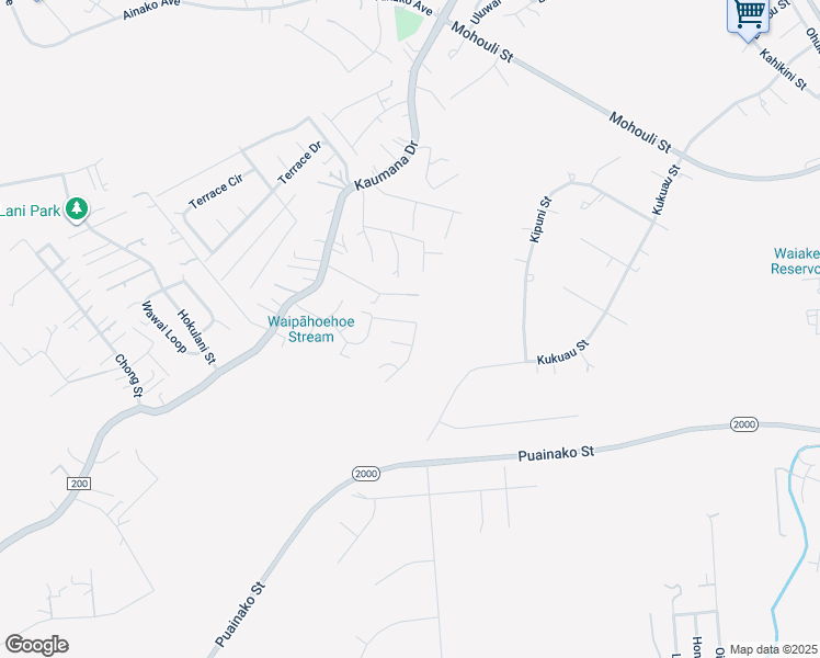 map of restaurants, bars, coffee shops, grocery stores, and more near 57 Olena Street in Hilo