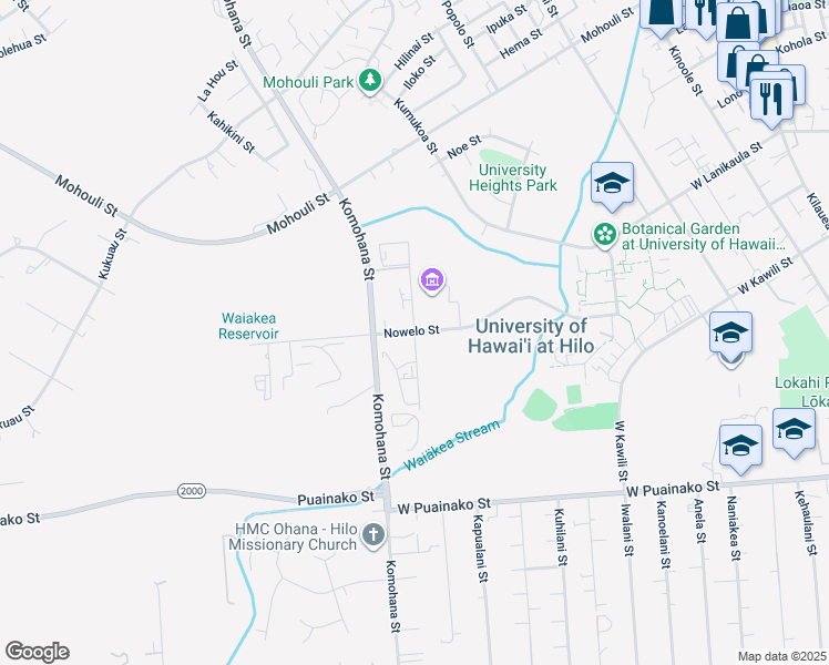 map of restaurants, bars, coffee shops, grocery stores, and more near in Hilo