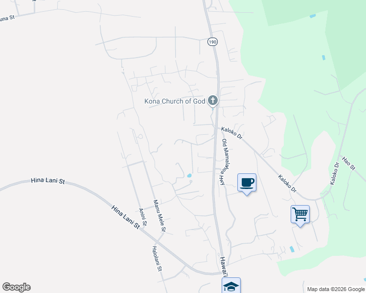 map of restaurants, bars, coffee shops, grocery stores, and more near 73-4570 Mamalahoa Highway in Kailua-Kona