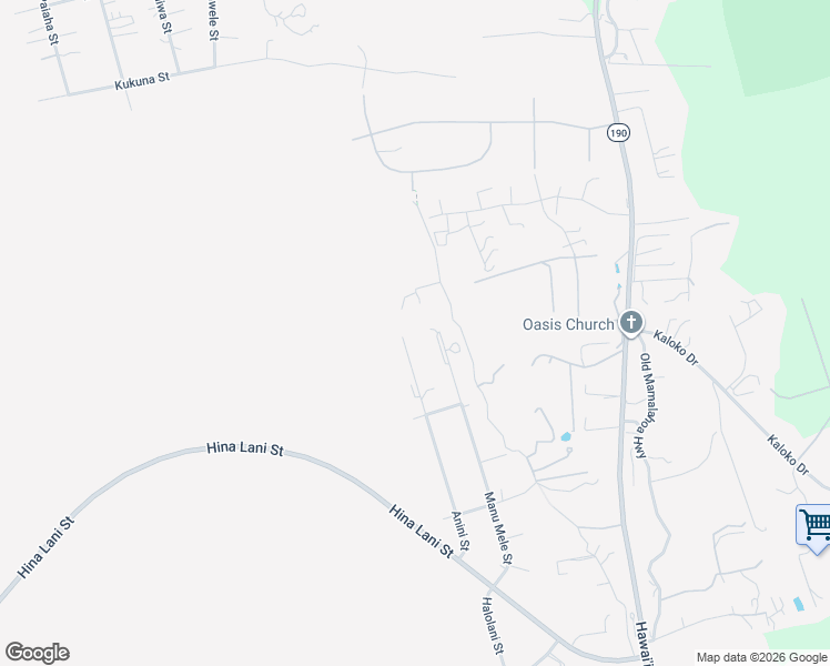 map of restaurants, bars, coffee shops, grocery stores, and more near 73-4940 Anini Street in Kailua-Kona