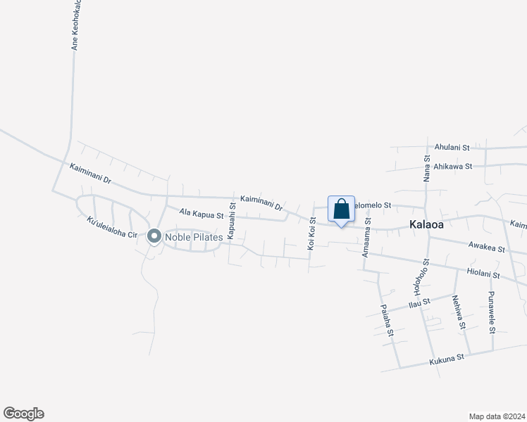 map of restaurants, bars, coffee shops, grocery stores, and more near 73-4339 Waikane Place in Kailua-Kona