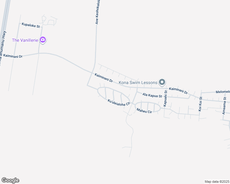 map of restaurants, bars, coffee shops, grocery stores, and more near 73-1113 Ku'uleialoha Circle in Kailua-Kona