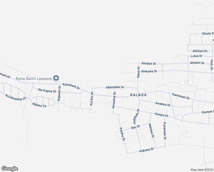map of restaurants, bars, coffee shops, grocery stores, and more near 73-1223 Melomelo Street in Kailua-Kona