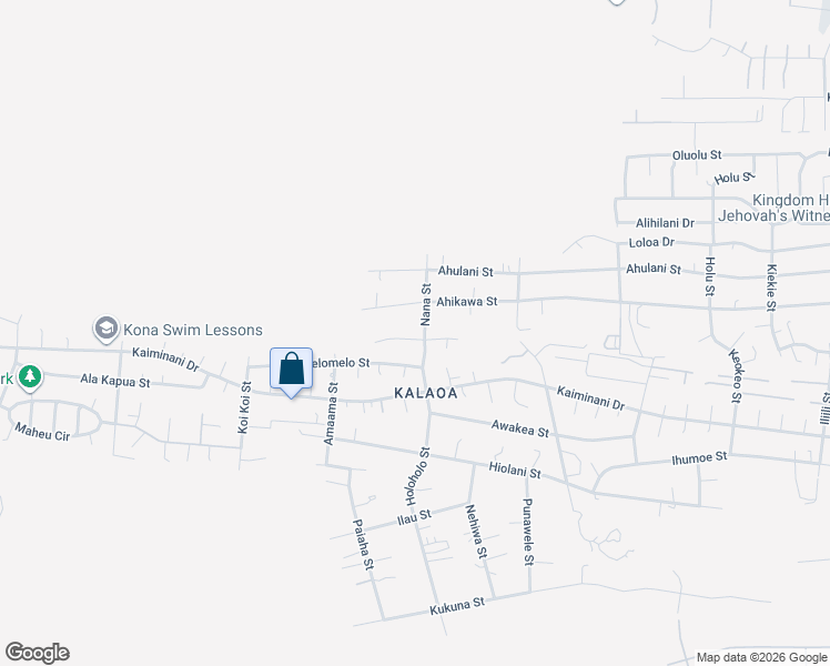 map of restaurants, bars, coffee shops, grocery stores, and more near 73-4266 Nana Street in Kailua-Kona