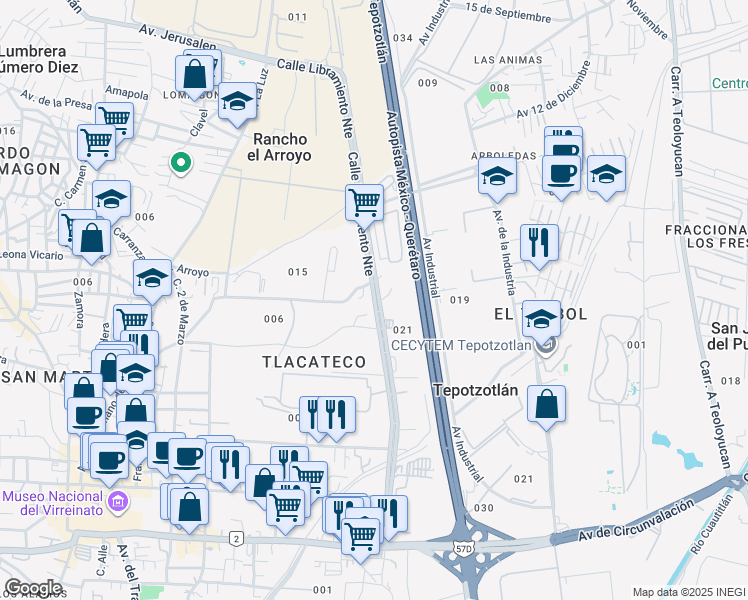 map of restaurants, bars, coffee shops, grocery stores, and more near in 