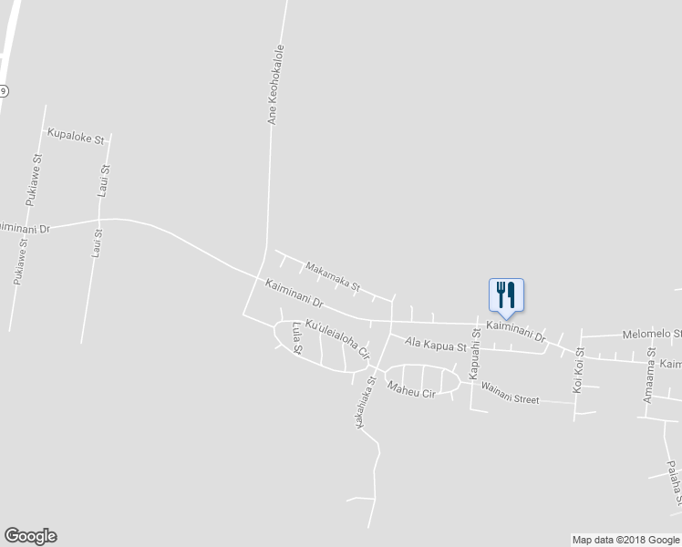 map of restaurants, bars, coffee shops, grocery stores, and more near 73-1101 Makamaka Street in Kailua-Kona