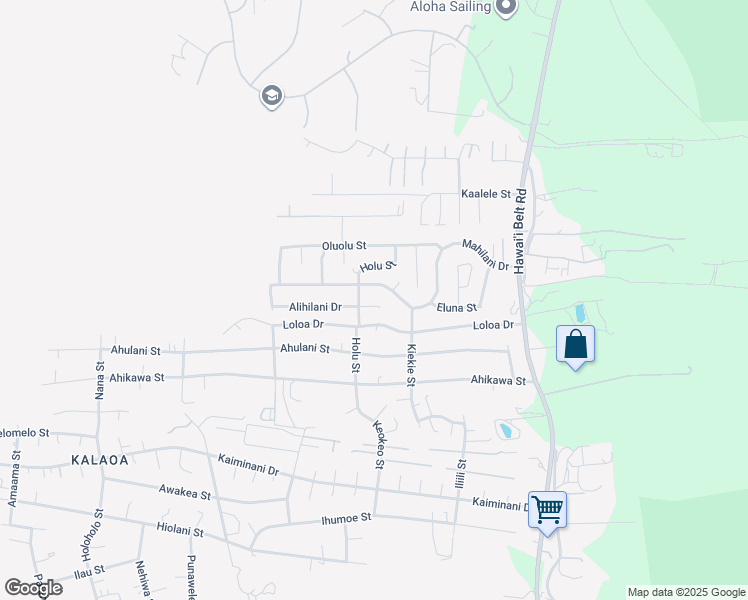 map of restaurants, bars, coffee shops, grocery stores, and more near 73-1121 Mahilani Drive in Kailua-Kona
