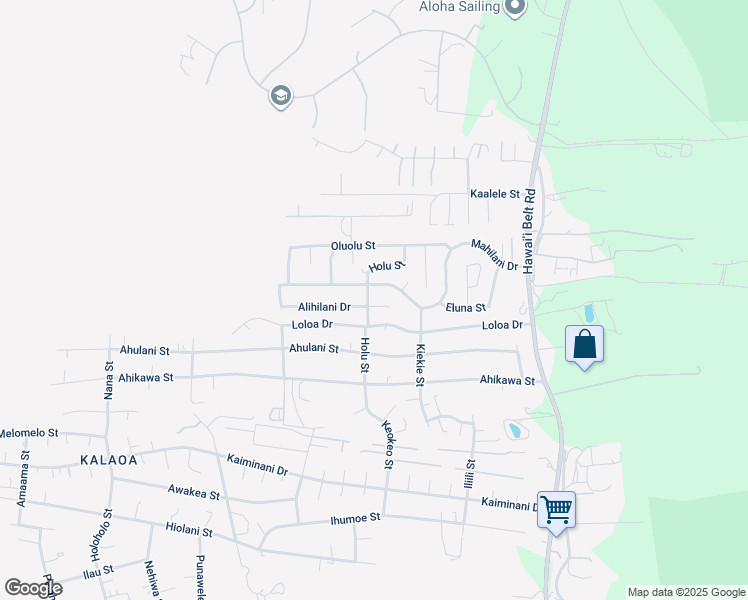 map of restaurants, bars, coffee shops, grocery stores, and more near 73-1121 Mahilani Drive in Kailua-Kona