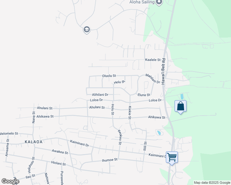 map of restaurants, bars, coffee shops, grocery stores, and more near 73-1121 Mahilani Drive in Kailua-Kona