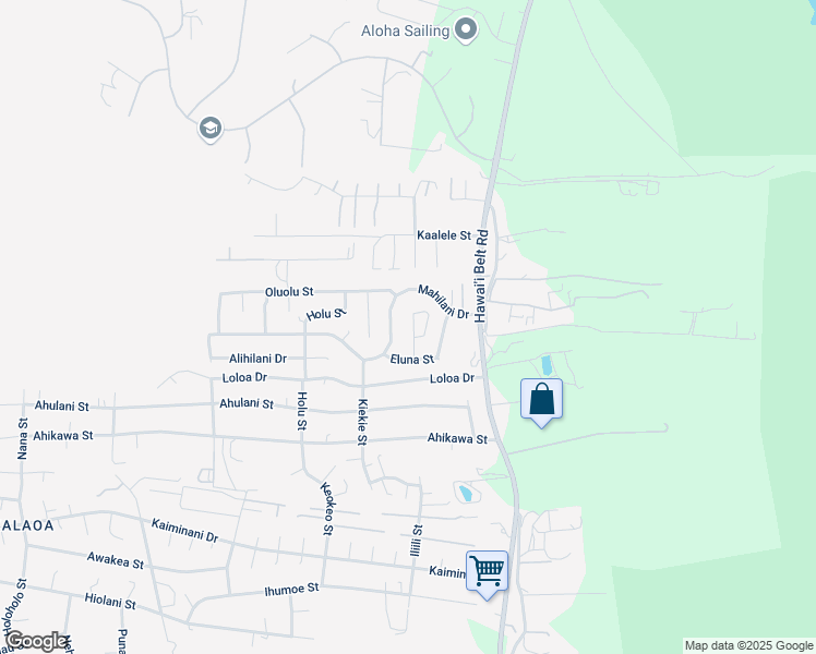 map of restaurants, bars, coffee shops, grocery stores, and more near 73-1170 Mahilani Drive in Kailua-Kona