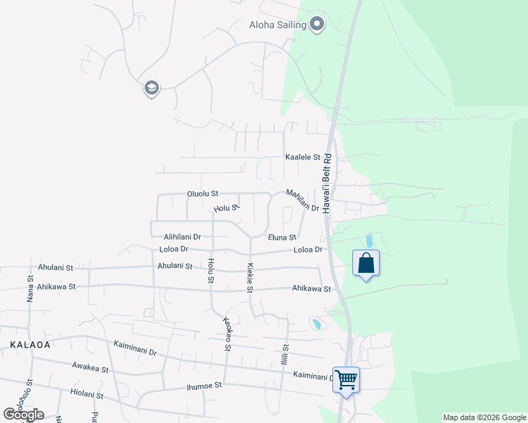 map of restaurants, bars, coffee shops, grocery stores, and more near 73-1170 Mahilani Drive in Kailua-Kona