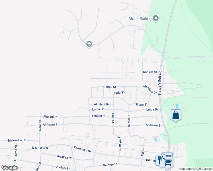 map of restaurants, bars, coffee shops, grocery stores, and more near 73-4174 Alaha Place in Kailua-Kona