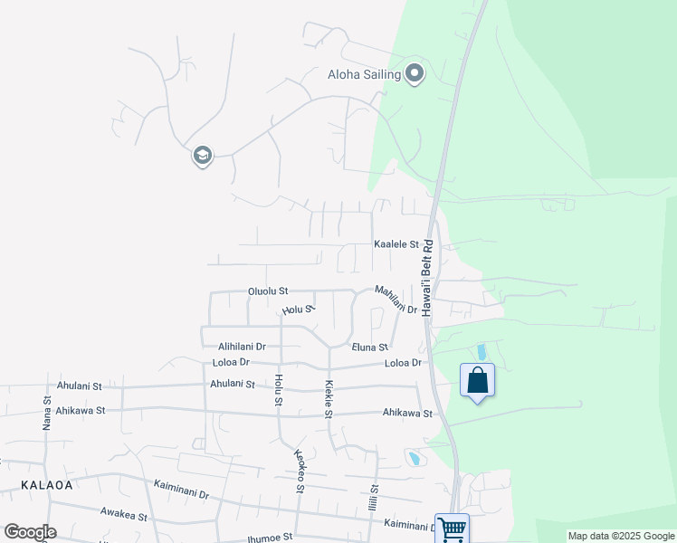 map of restaurants, bars, coffee shops, grocery stores, and more near 73 Kaalele Place in Kailua-Kona