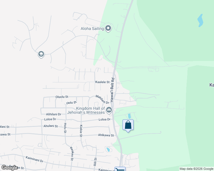 map of restaurants, bars, coffee shops, grocery stores, and more near 73-4150 Hawaiʻi Belt Road in Kailua-Kona